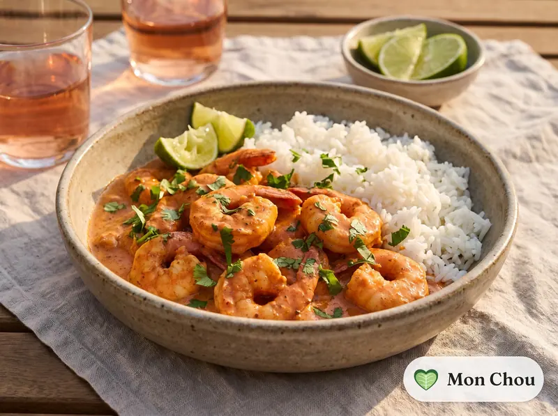 Chipotle shrimp with rice