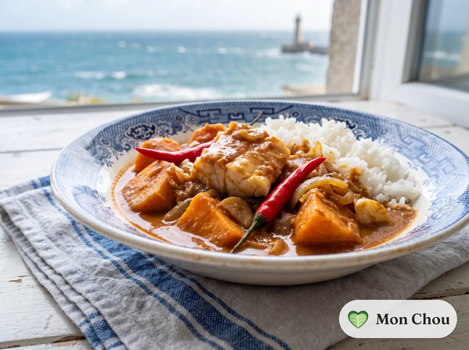 Fish domoda with rice