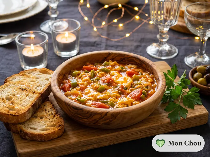 Menemen et pain de campagne
