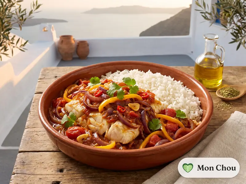 Pescado a la chorrillana et riz