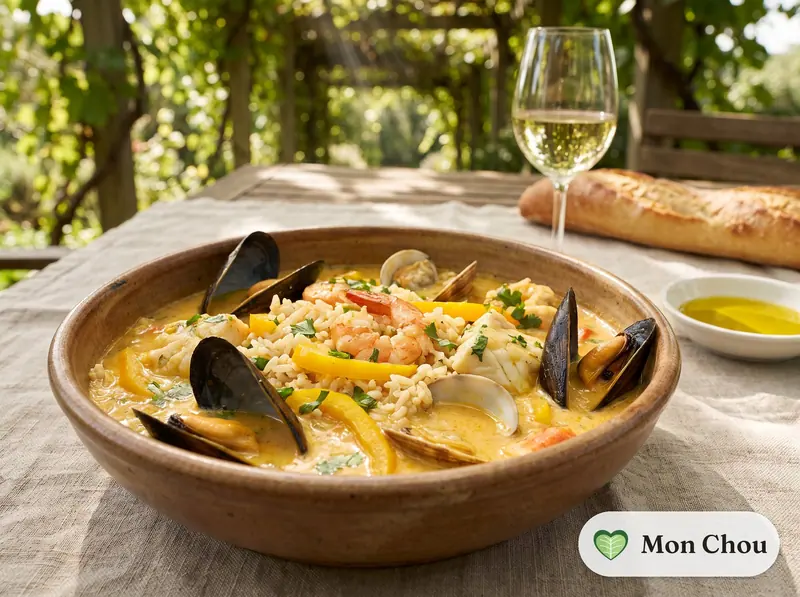 Picante de mariscos et riz