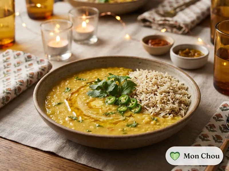 Dal tadka et riz au cumin