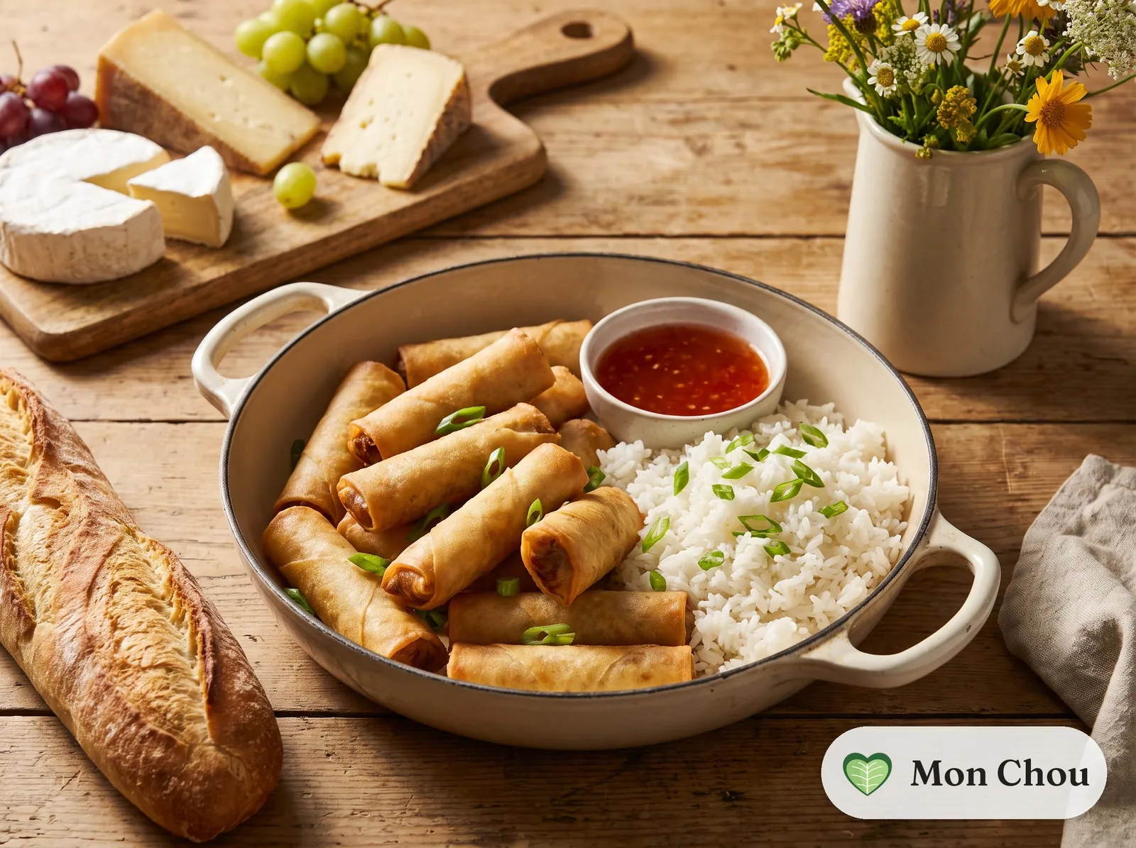 Lumpia shanghai et riz