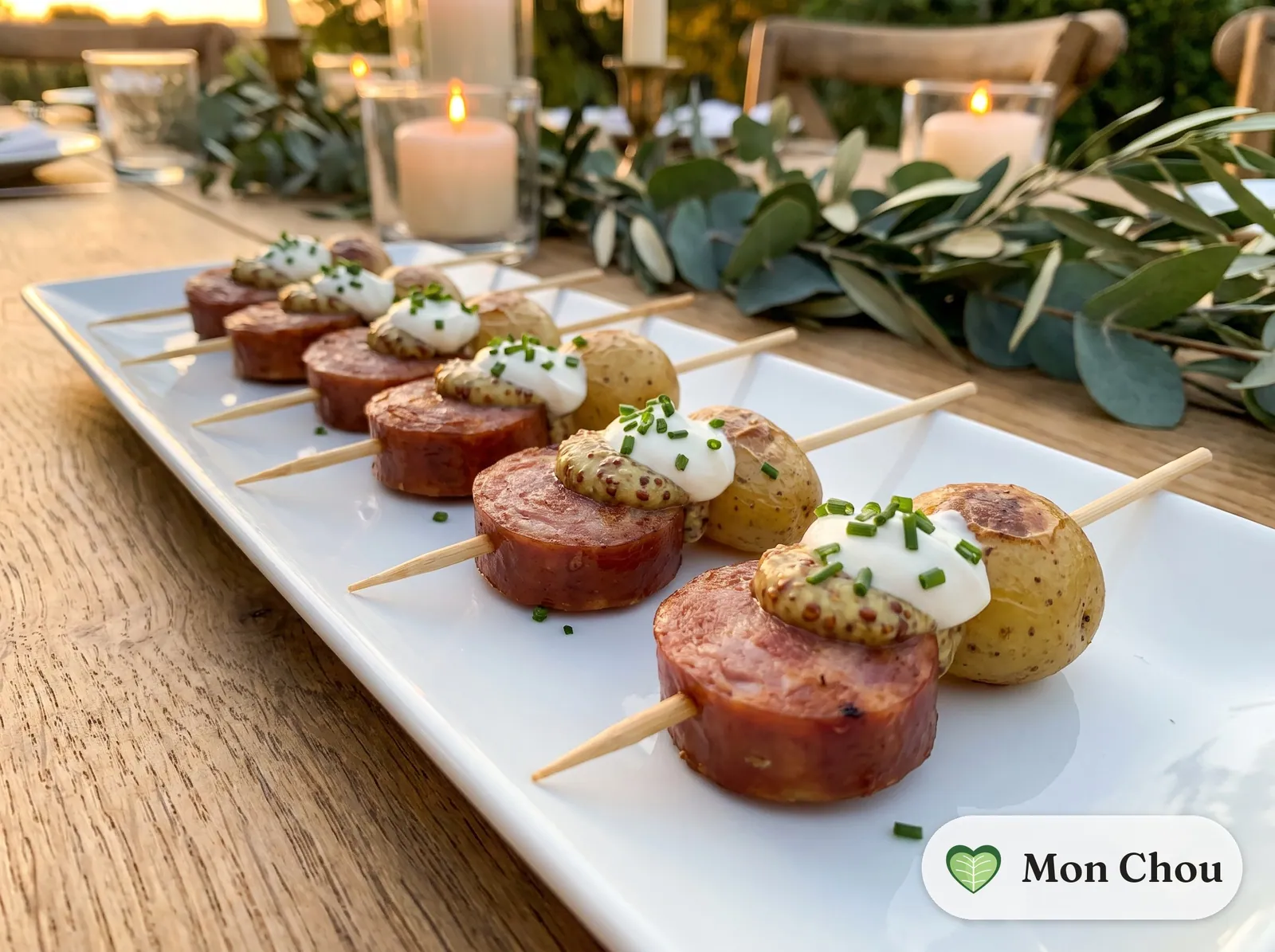 Morteau Sausage and Potato Skewers