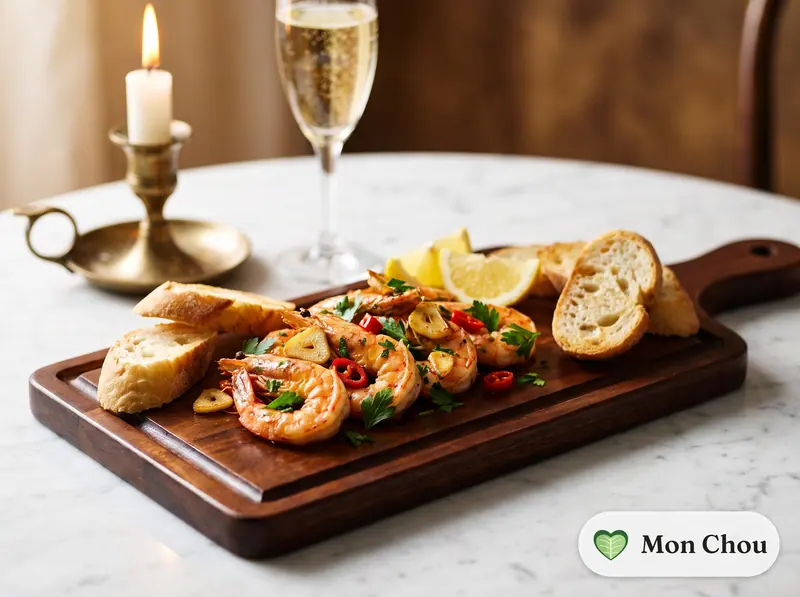 Gambas à l&rsquo;ail et au piment