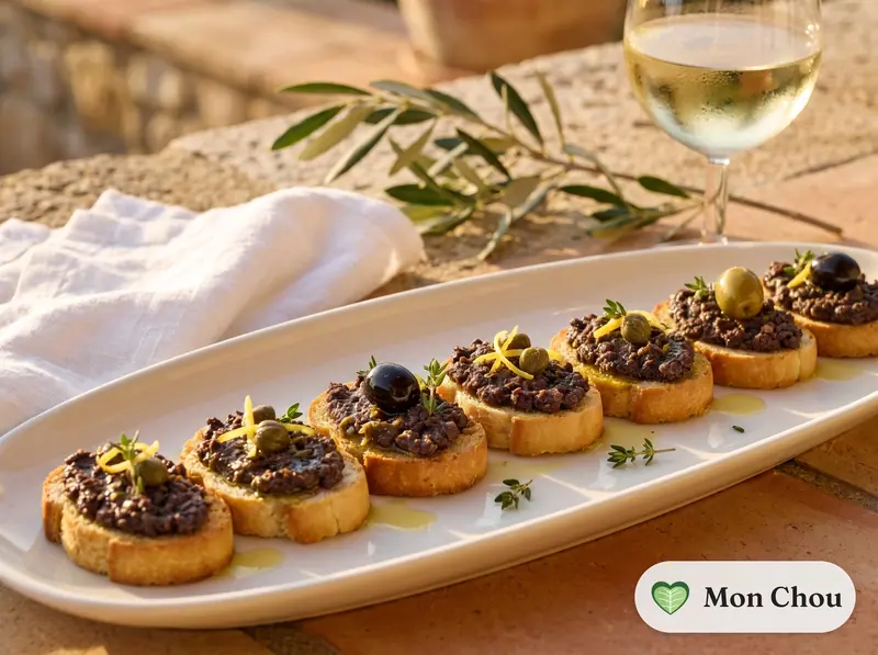 Tapenade sur crostini