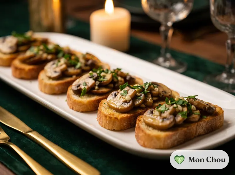 Toasts de champignons à l&rsquo;ail