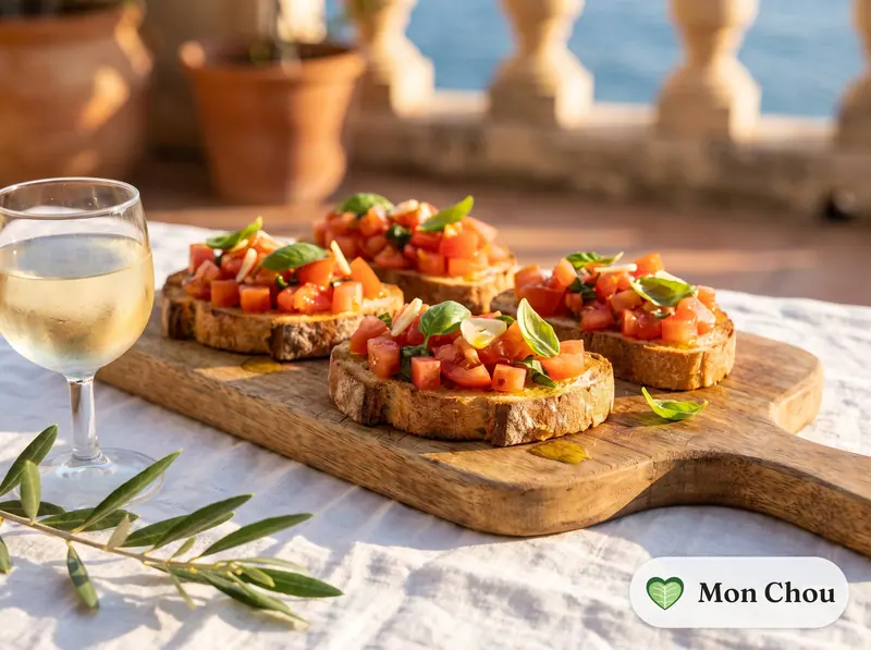 Bruschetta tomate basilic