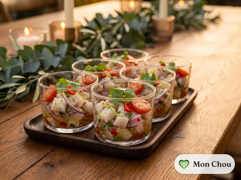 Ceviche de bar en verrines