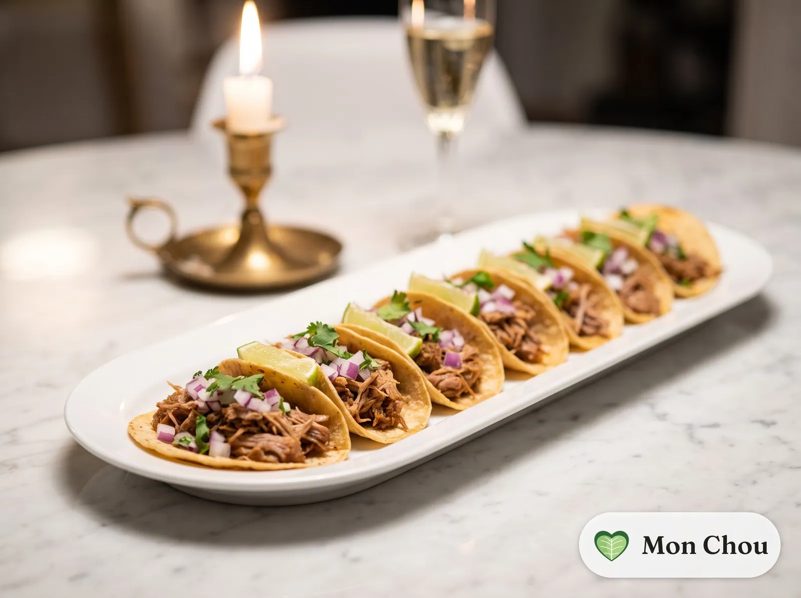 Mini pulled pork tacos