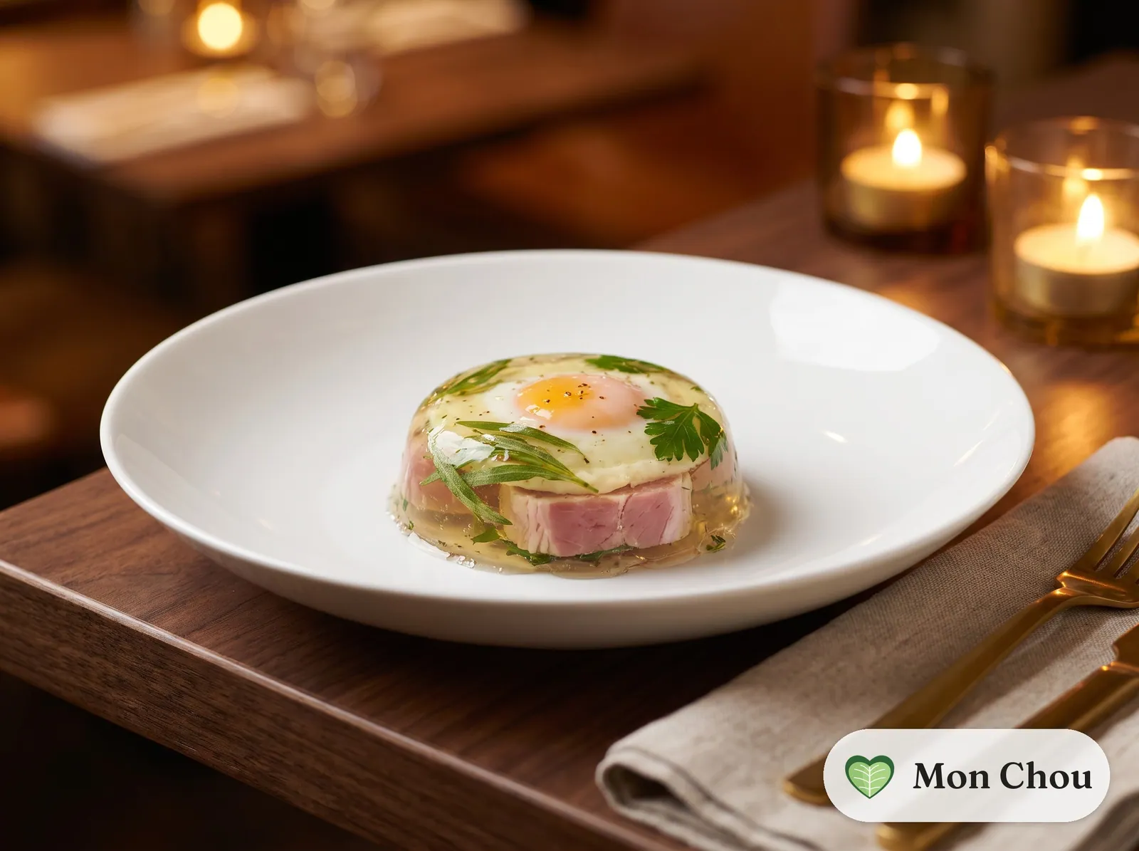 Œufs en gelée au jambon