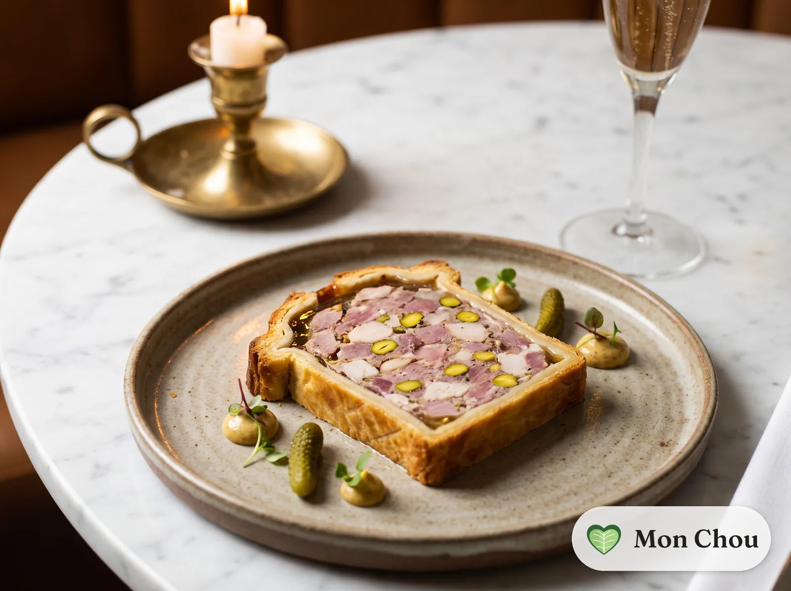 Chicken and pistachio pâté en croûte