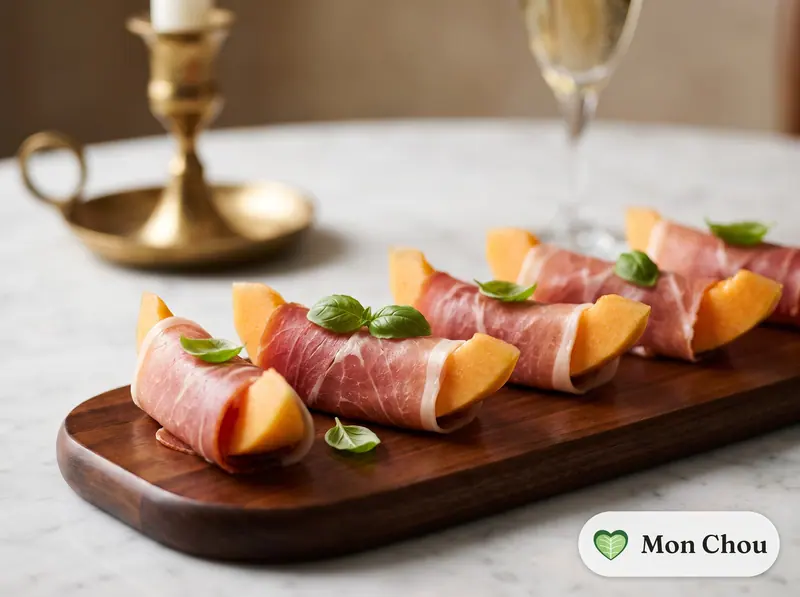 Rouleaux de jambon cru et melon