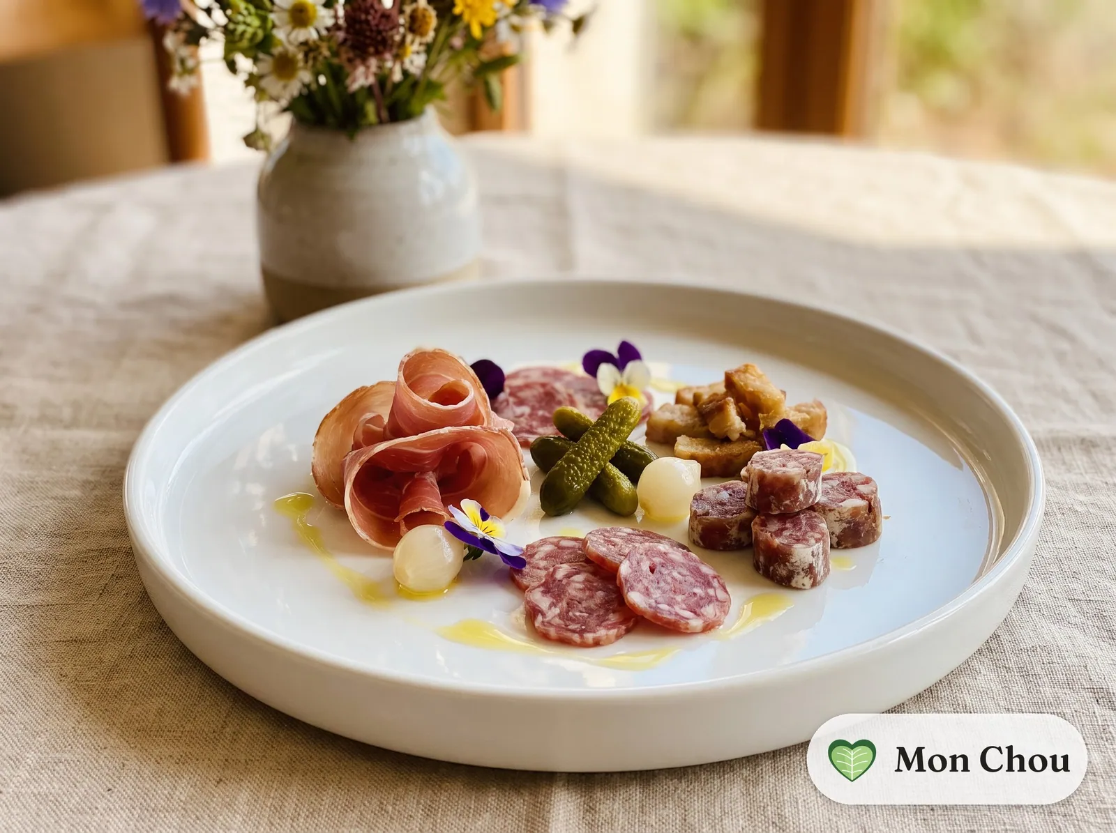 Assiette de charcuteries fines
