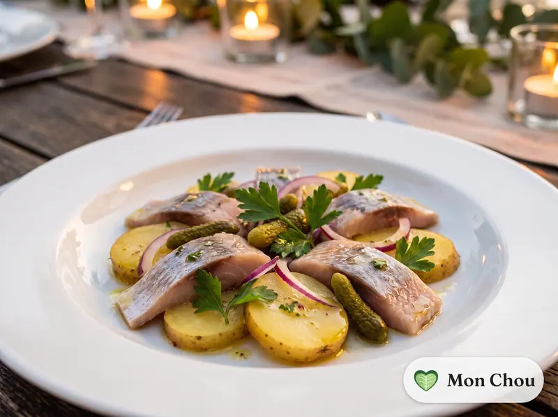 Salade de hareng pommes à l&rsquo;huile