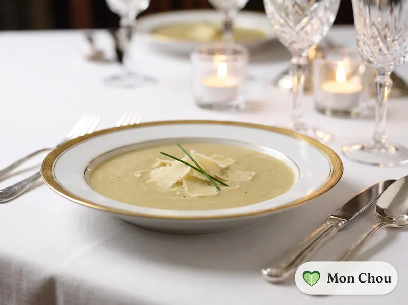 Artischockencremesuppe mit Parmesanspänen