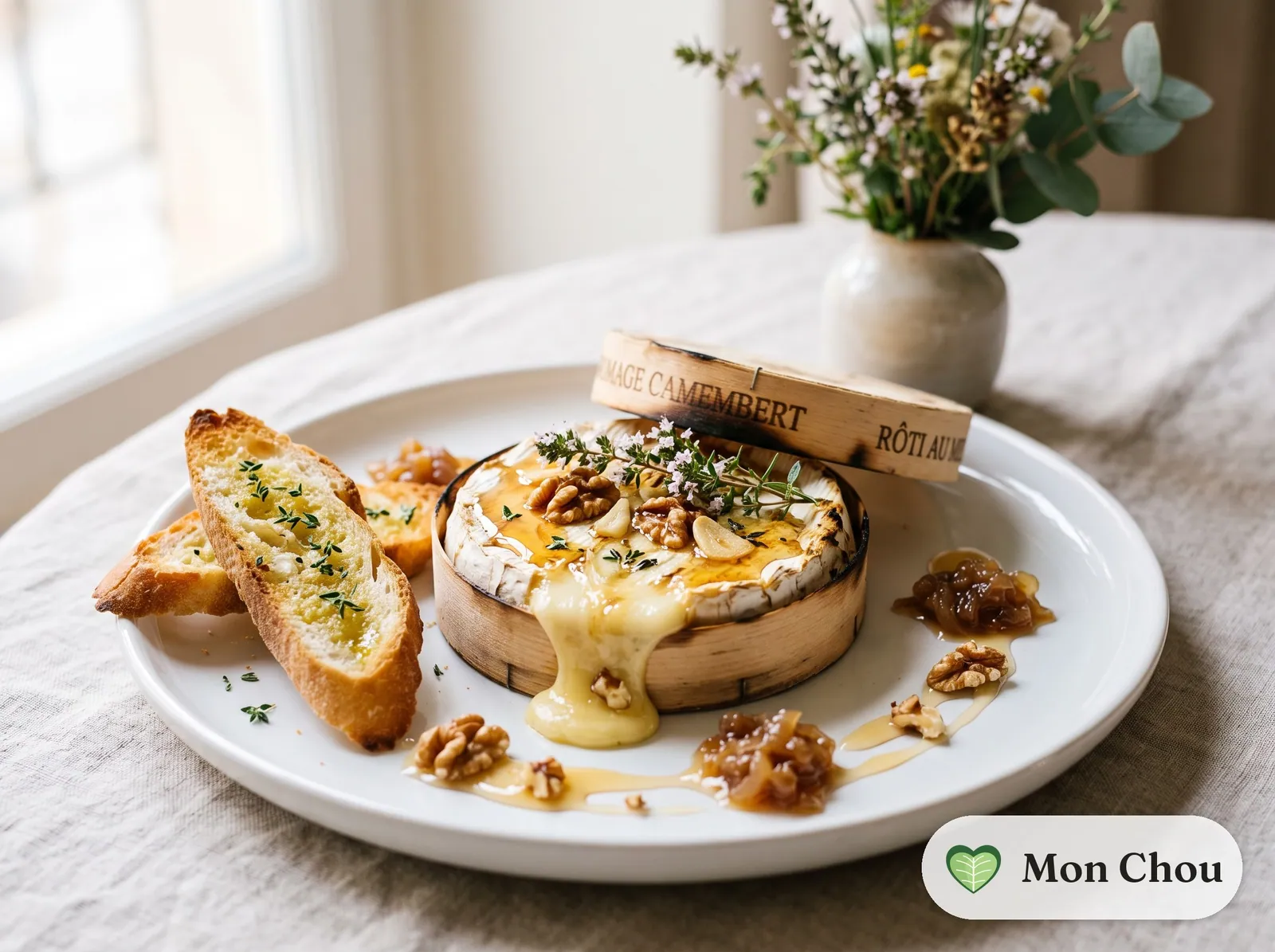 Camembert rôti au miel