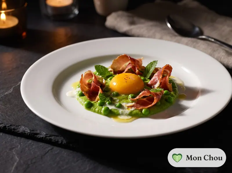 Œuf parfait au jambon croustillant