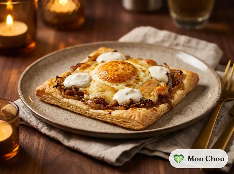Flemish style maroilles tart