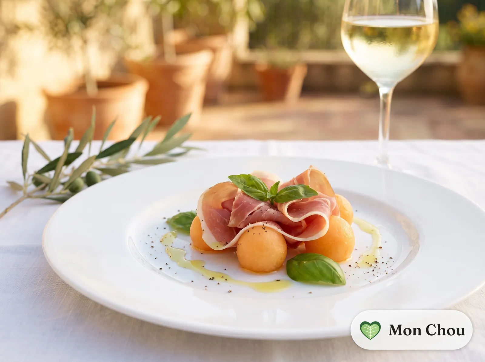 Melone mit Parmaschinken