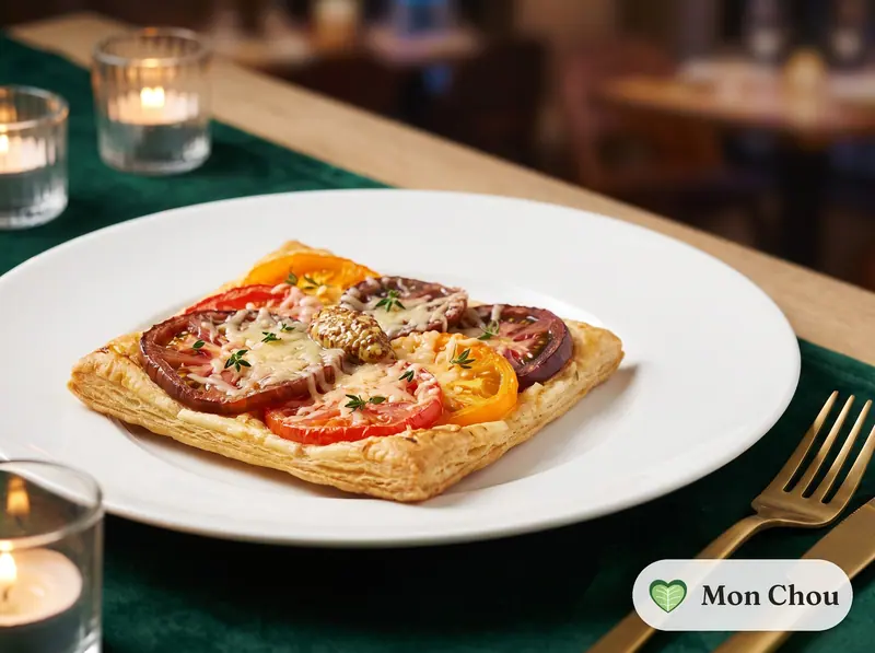 Tarte fine tomates et moutarde