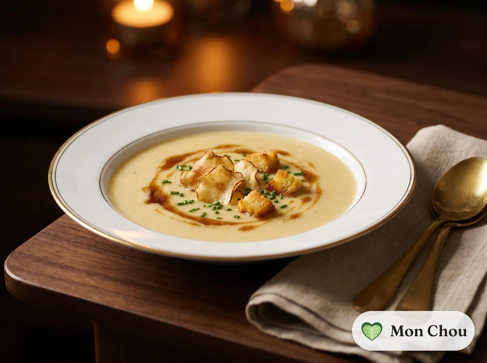 Topinambur-Suppe mit brauner Butter