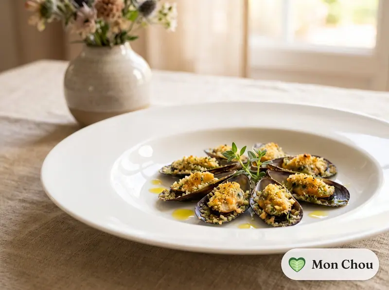 Moules gratinées à la provençale