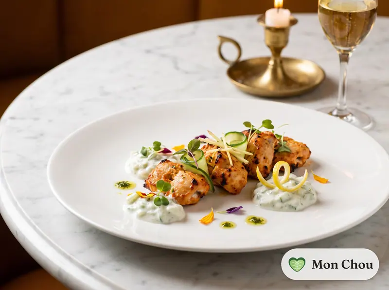 Poulet tikka et raita