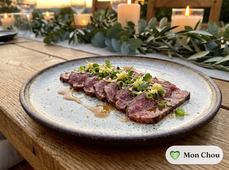 Tataki de bœuf, sauce ponzu