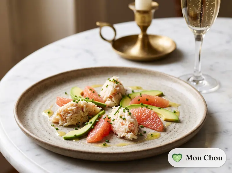 Krabbensalat mit Grapefruit und Avocado