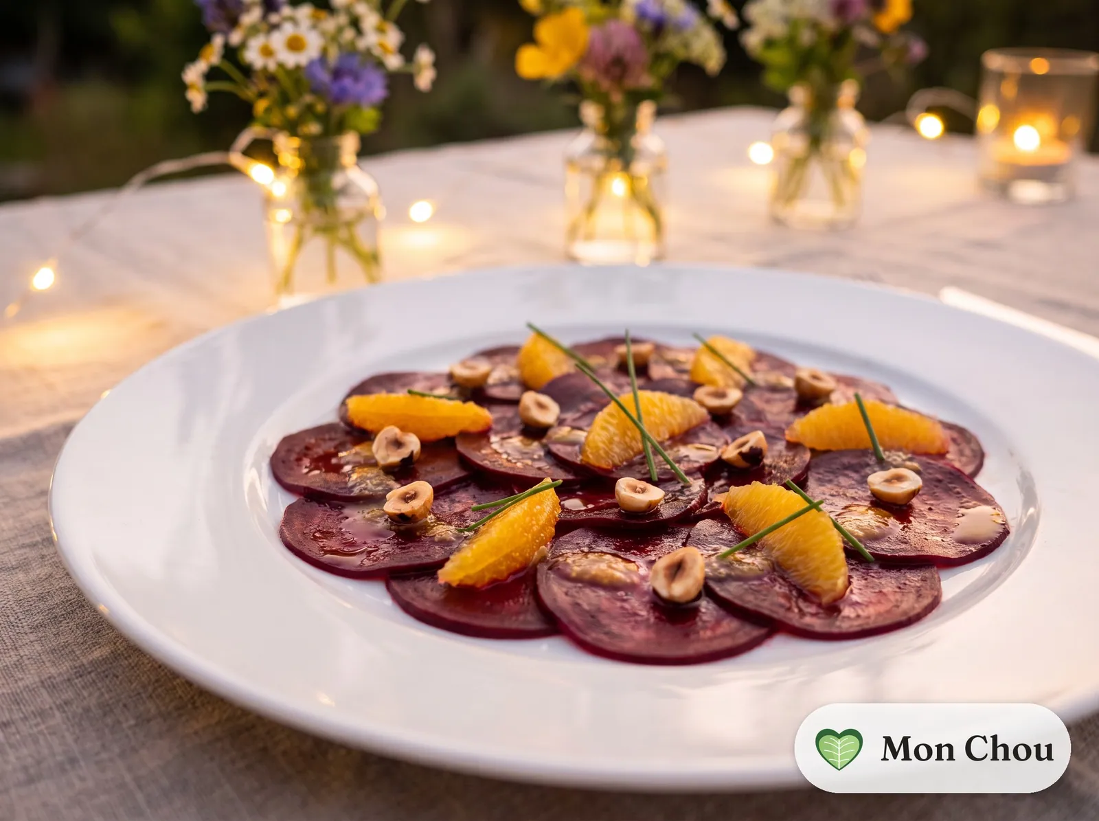 Carpaccio de betteraves aux agrumes