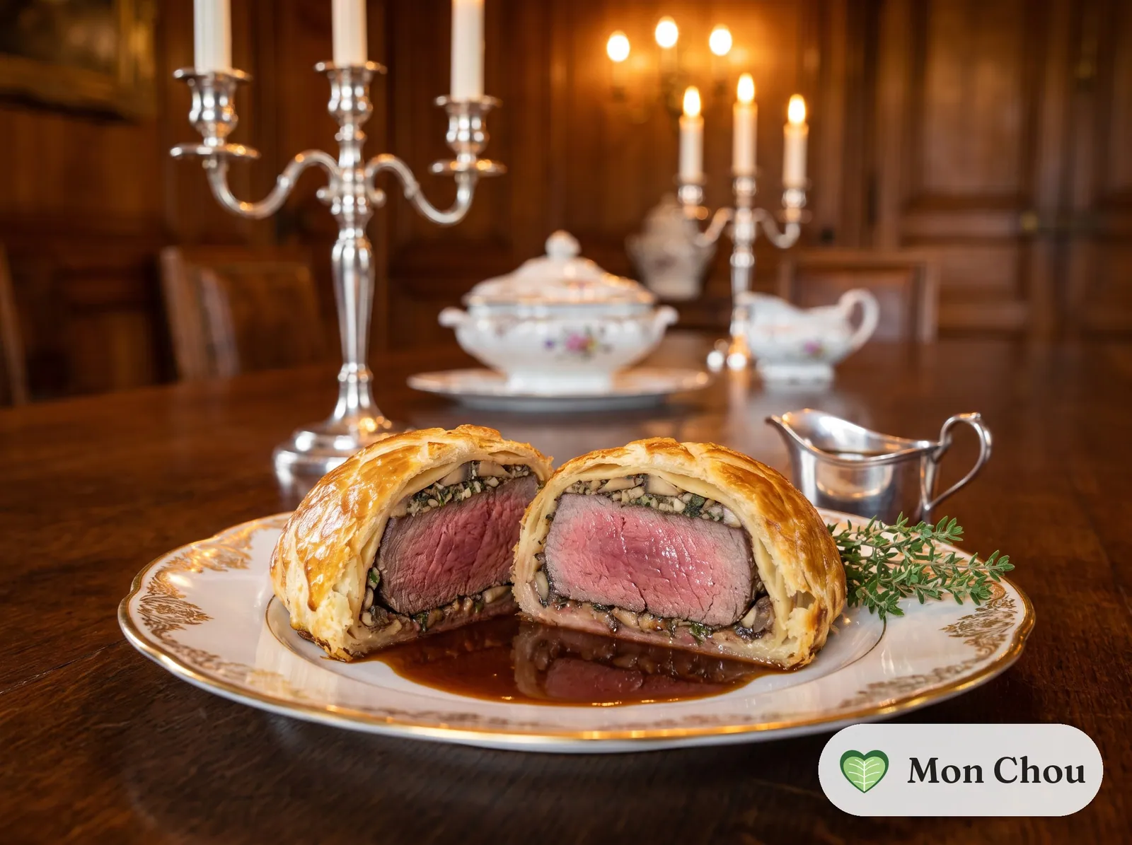 Filet de bœuf en croûte et jus au porto