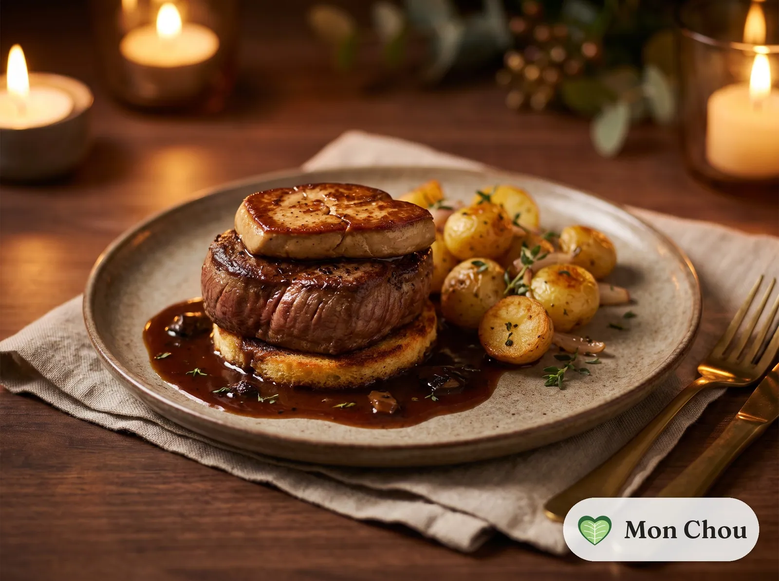 Tournedos Rossini et pommes sautées