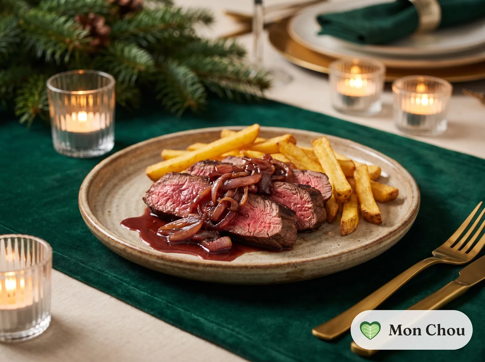 Onglet de bœuf à l&rsquo;échalote et frites maison