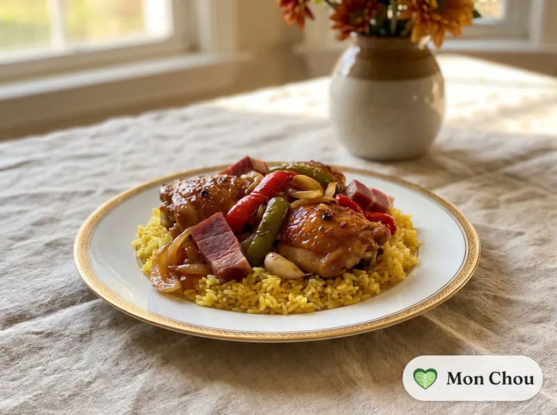 Poulet basquaise et riz parfumé