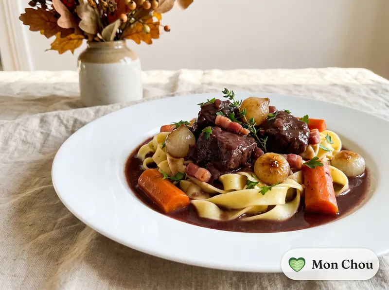 Daube provençale de bœuf et pâtes fraîches