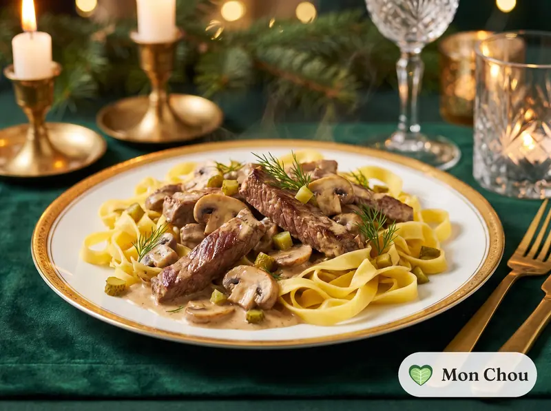 Bœuf Strogonoff et tagliatelles