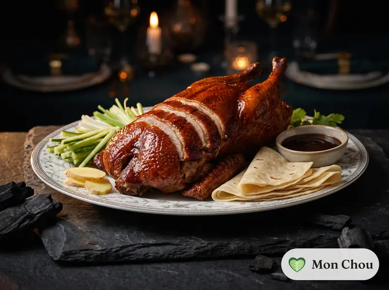 Canard laqué maison et galettes
