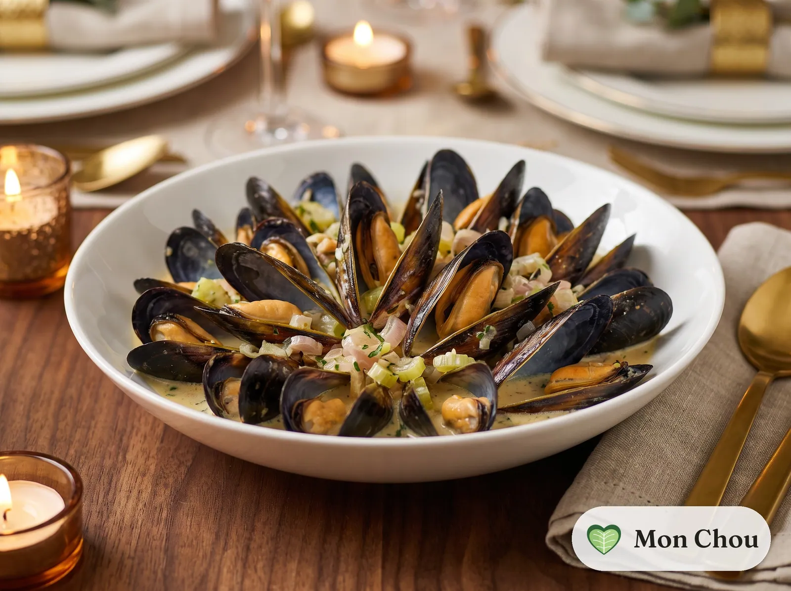 Mussels in Normandy cream sauce
