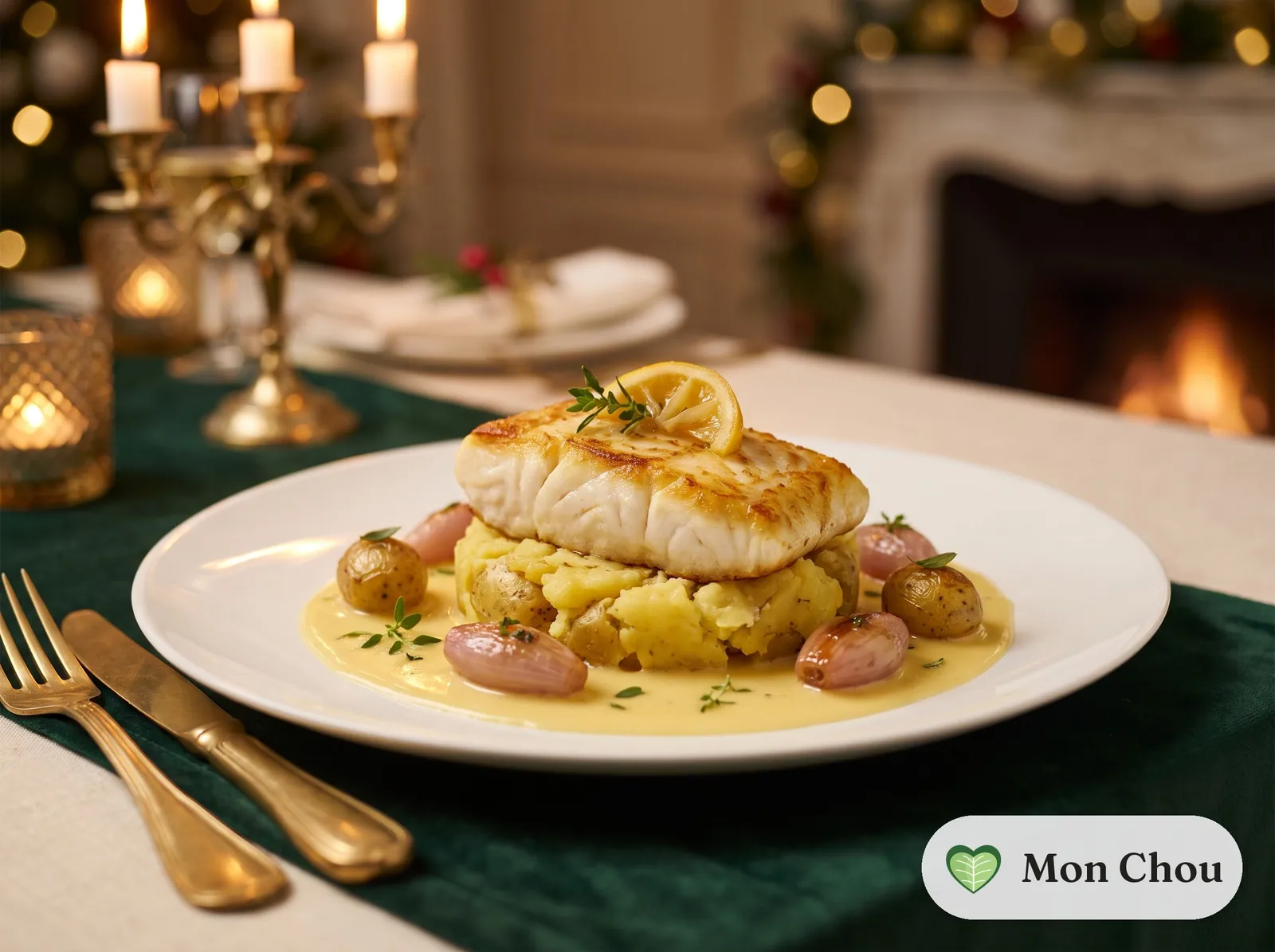 Lieu jaune et écrasé de pommes de terre