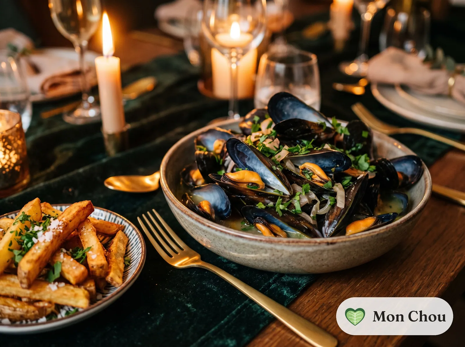 Moules marinière et frites maison