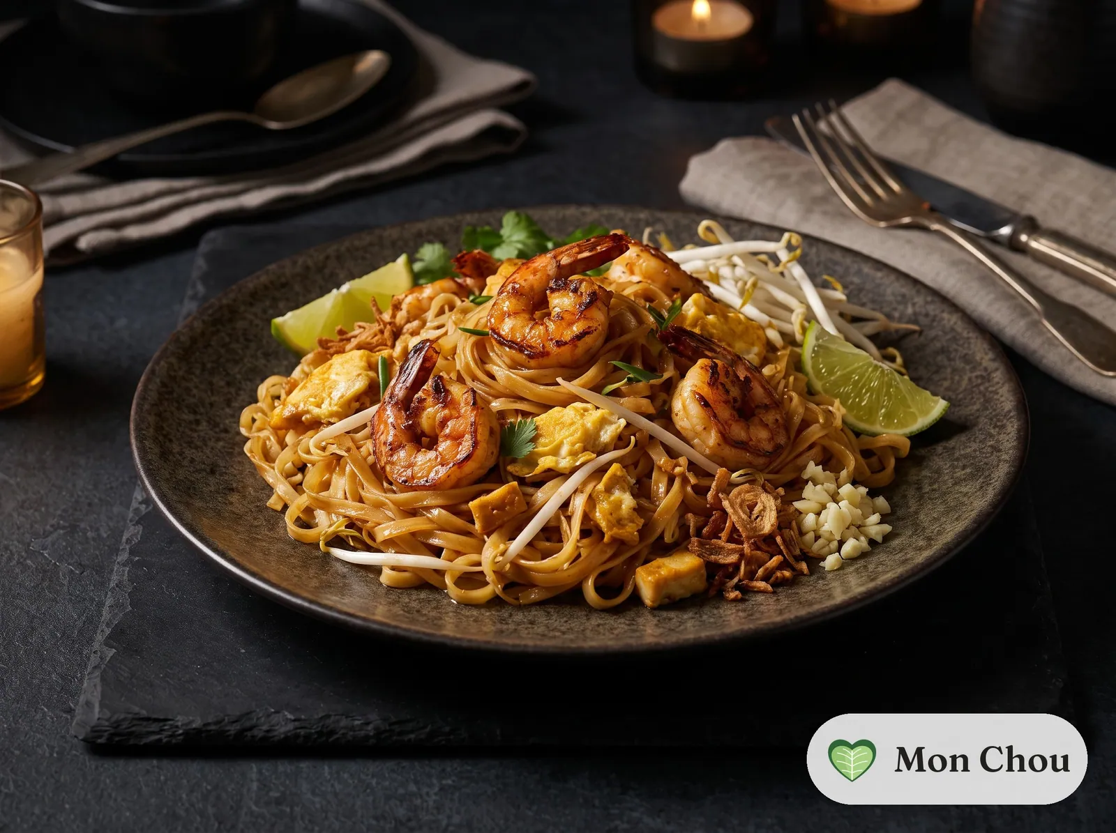 Pad Thai mit Garnelen