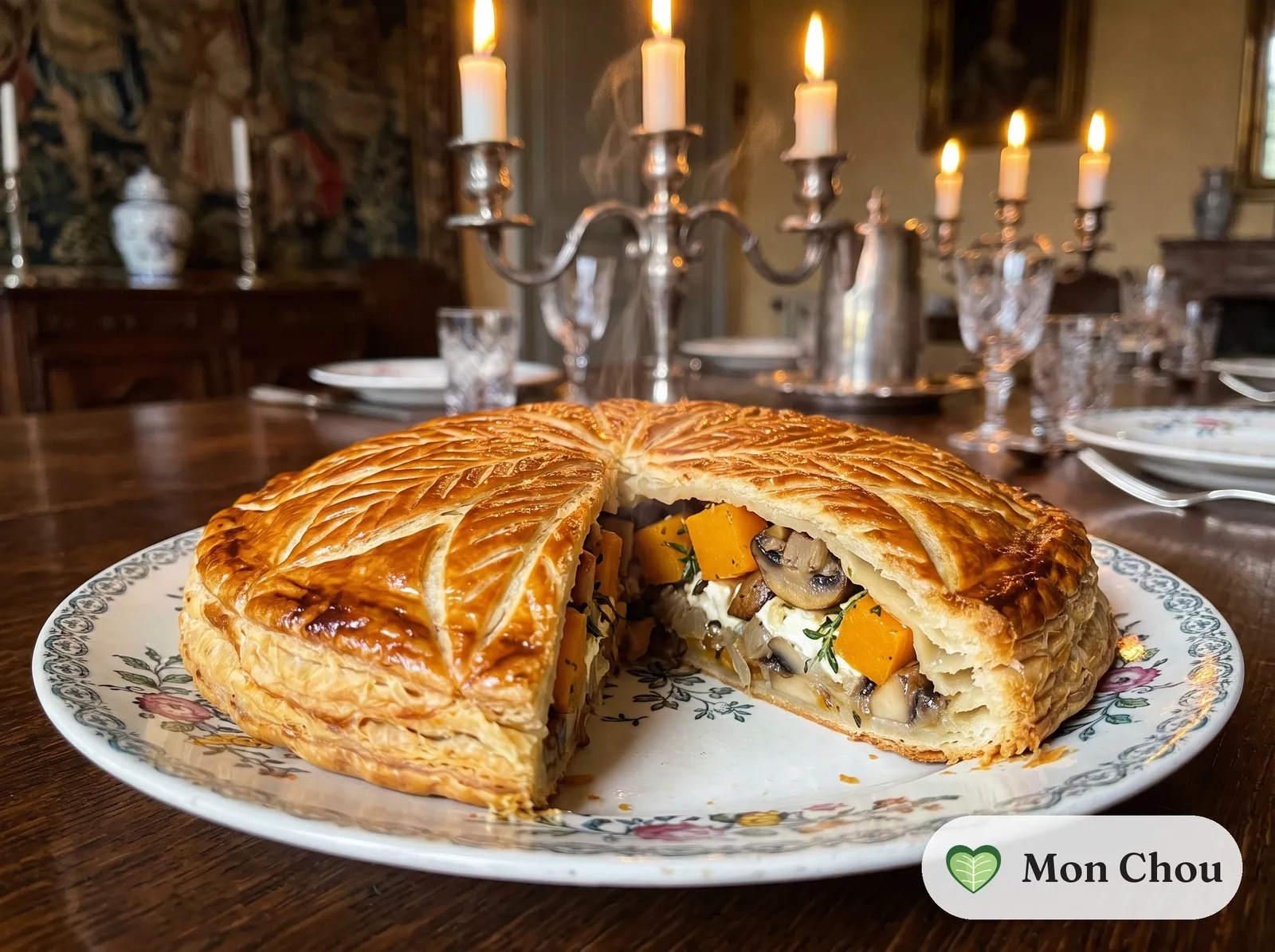 Pithivier mit Herbstgemüse und Ziegenkäse