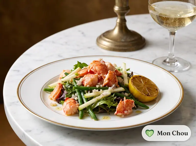 Salade tiède de homard