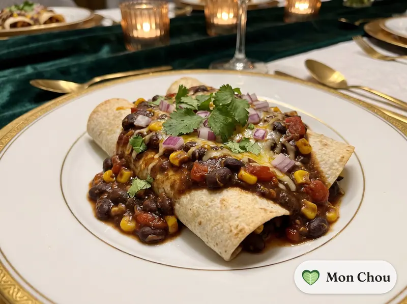 Enchiladas aux haricots noirs