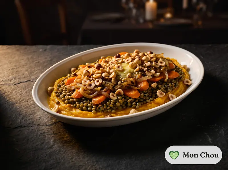 Parmentier de butternut aux noisettes
