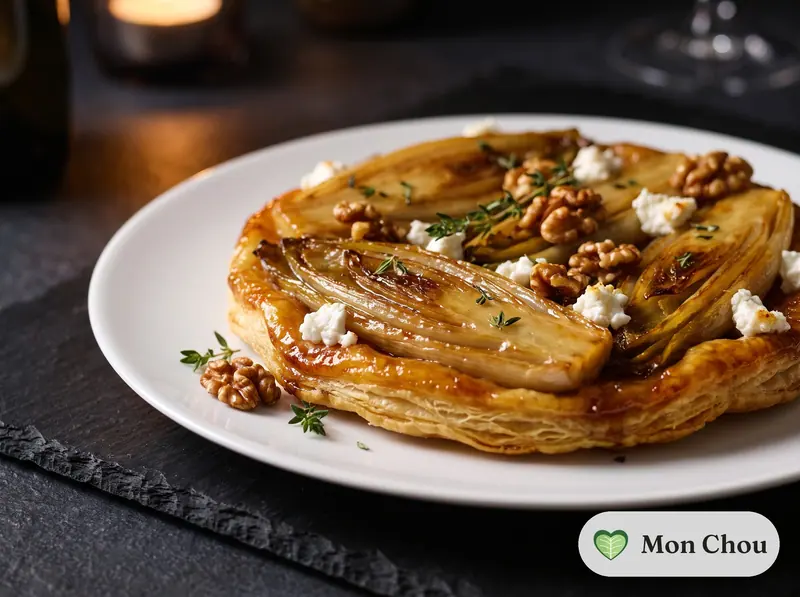 Tarte tatin d&rsquo;endives au chèvre