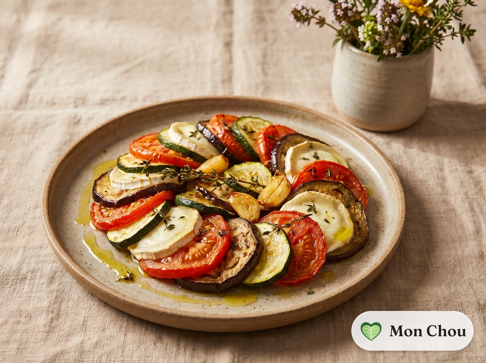 Provençal tian with goat cheese