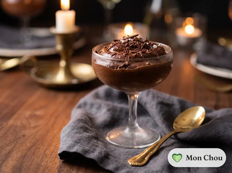 Dunkle Schokoladenmousse