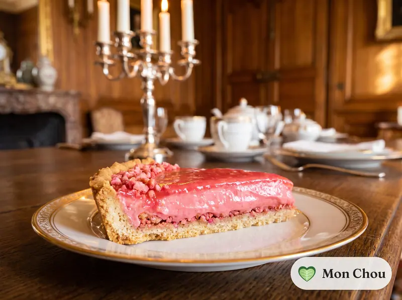 Tarte aux pralines roses